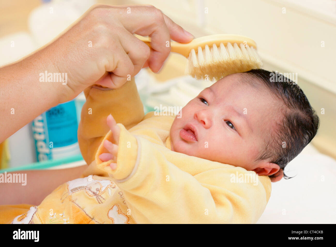 Neonato igiene Foto Stock