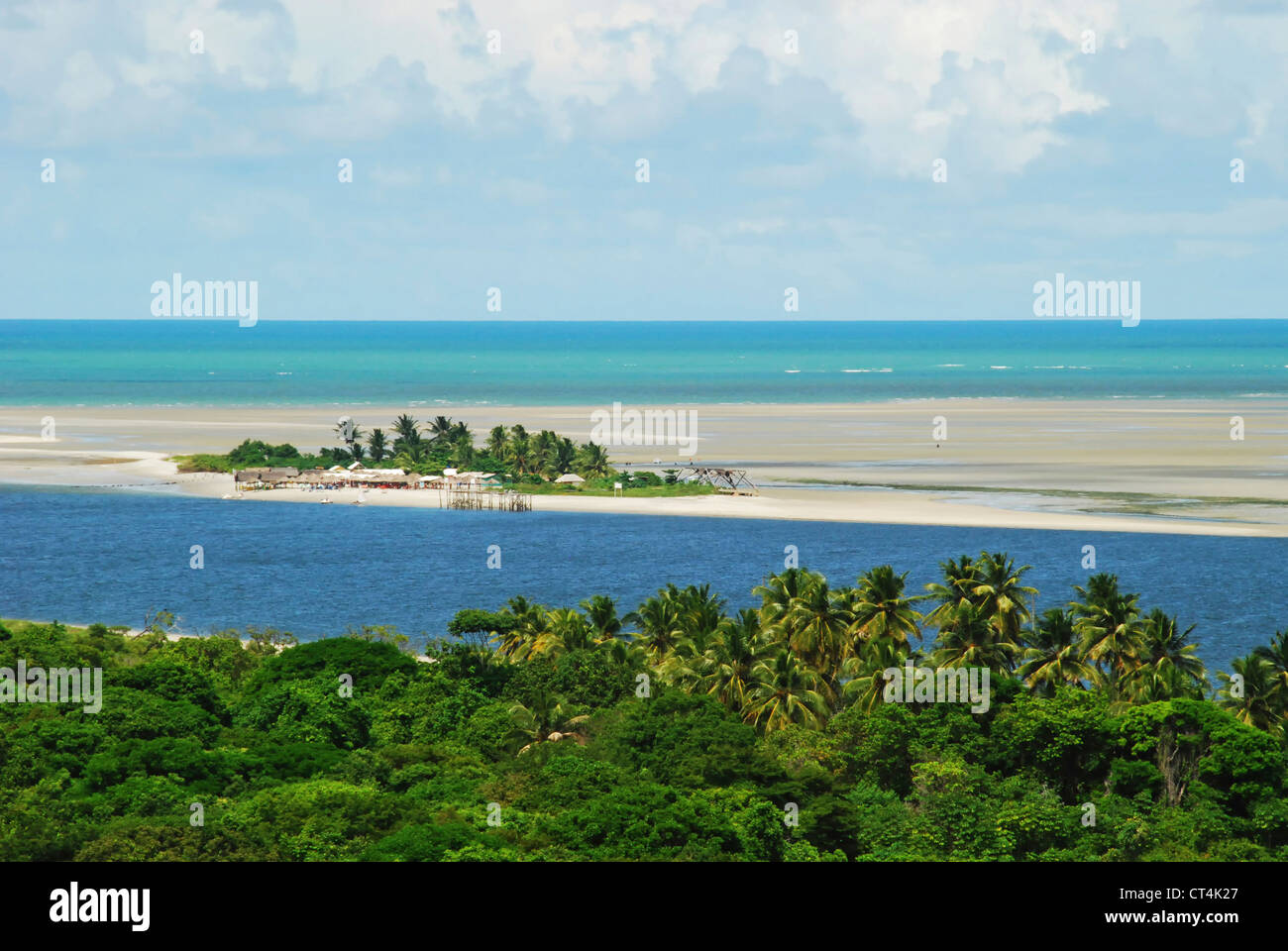 Il Brasile, Pernambuco, Ilha de Itamaraca, vista su Corrao de Aviao Foto Stock