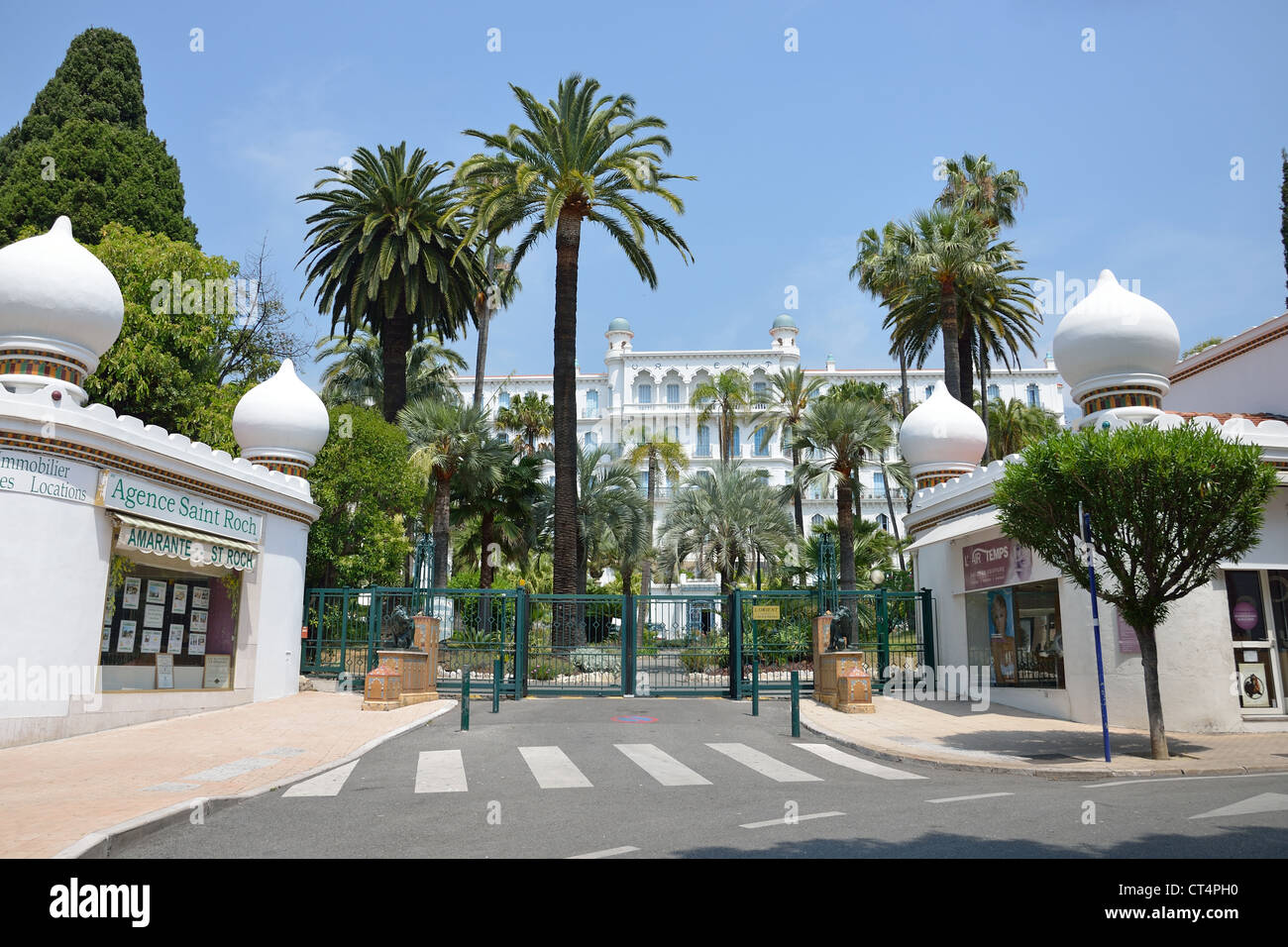 L' Appartamento Orient edificio, Rue de la Republique, Menton, Côte d'Azur, Alpes-Maritimes, Provence-Alpes-Côte d'Azur, in Francia Foto Stock