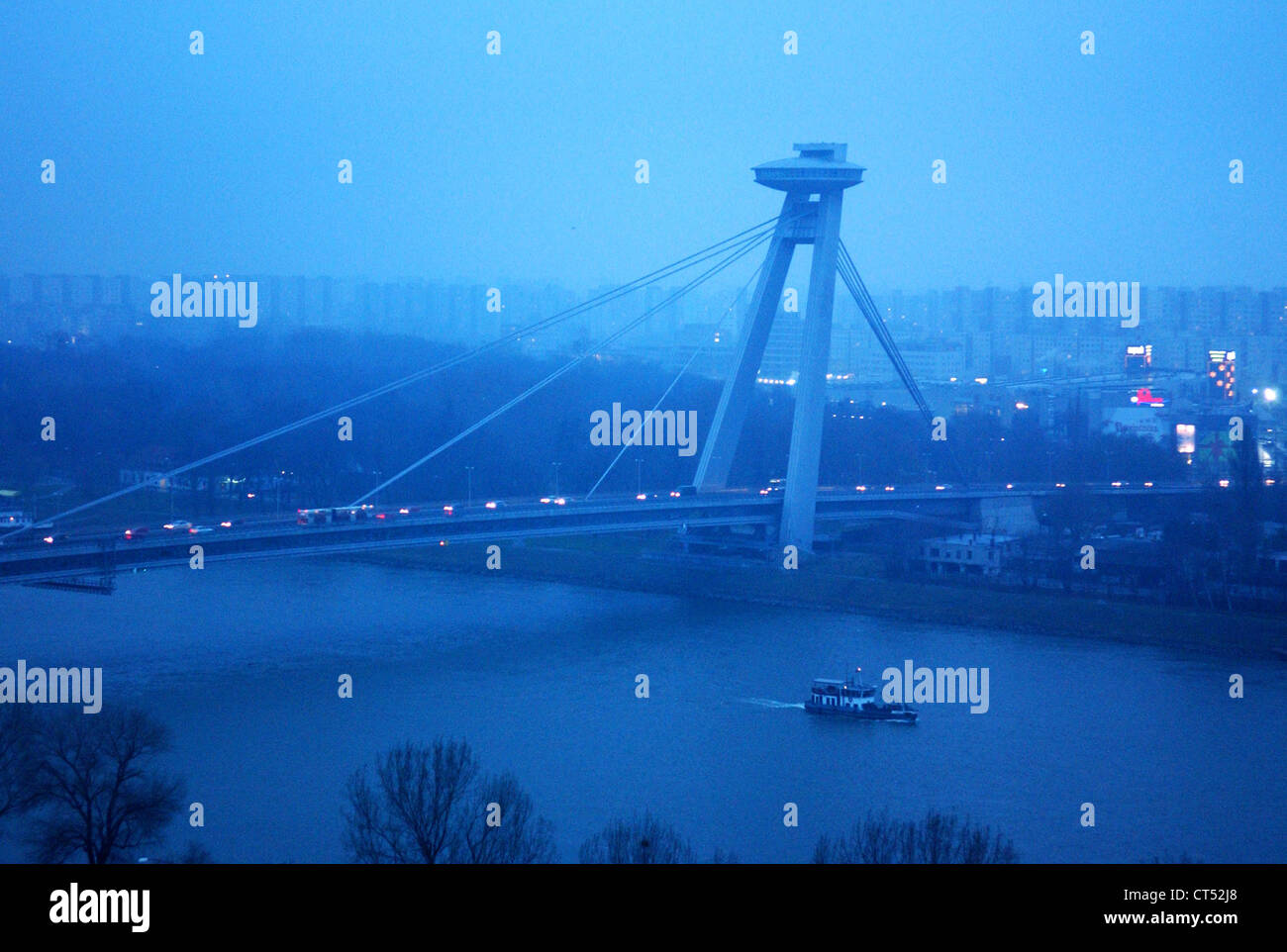 Bratislava, nuovo ponte Foto Stock