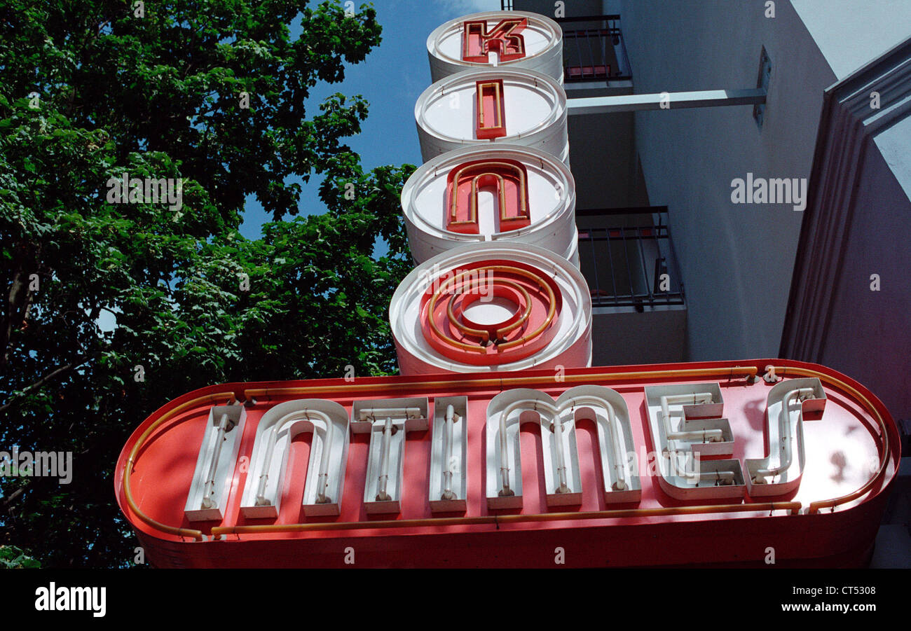 Berlino, logo del cinema intimo Foto Stock