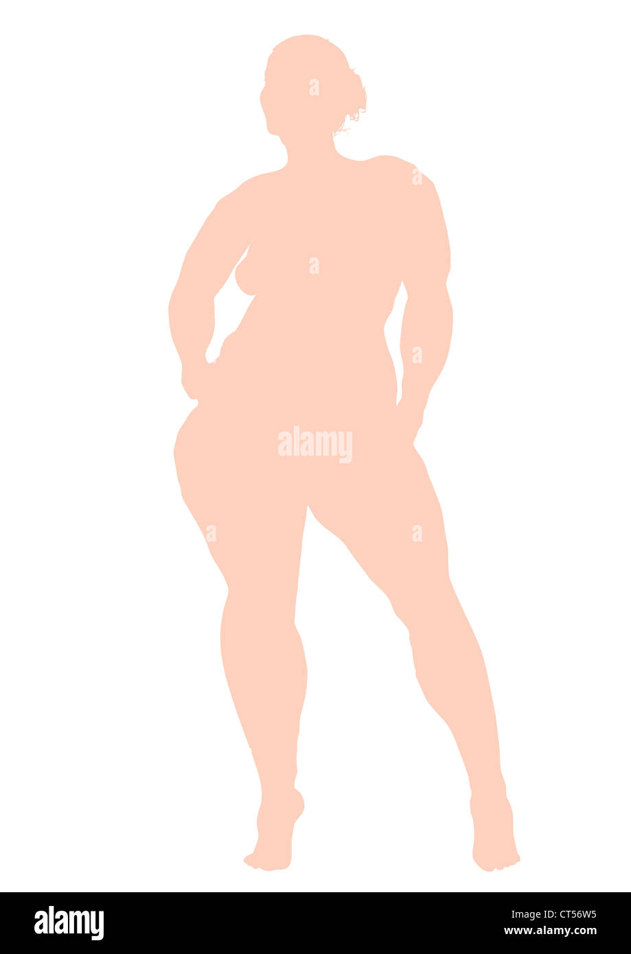 Donna obesa, illustrazione Foto Stock