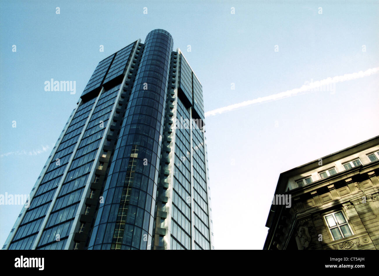 Frankfurt / Main, edificio per uffici nel quartiere finanziario Foto Stock