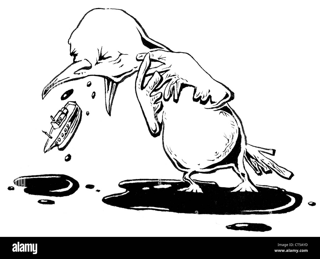 FUORIUSCITA DI PETROLIO Foto Stock