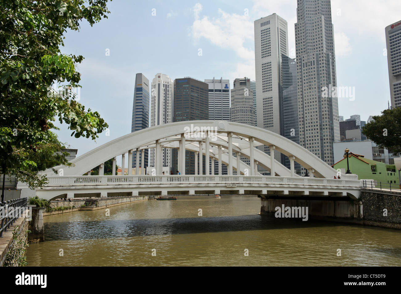 Elgin Bridge, Singapore, Sud-est asiatico. Foto Stock