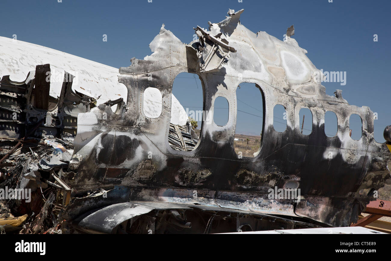 El Mirage, California - Un scrapyard per parti di aeromobili. Foto Stock