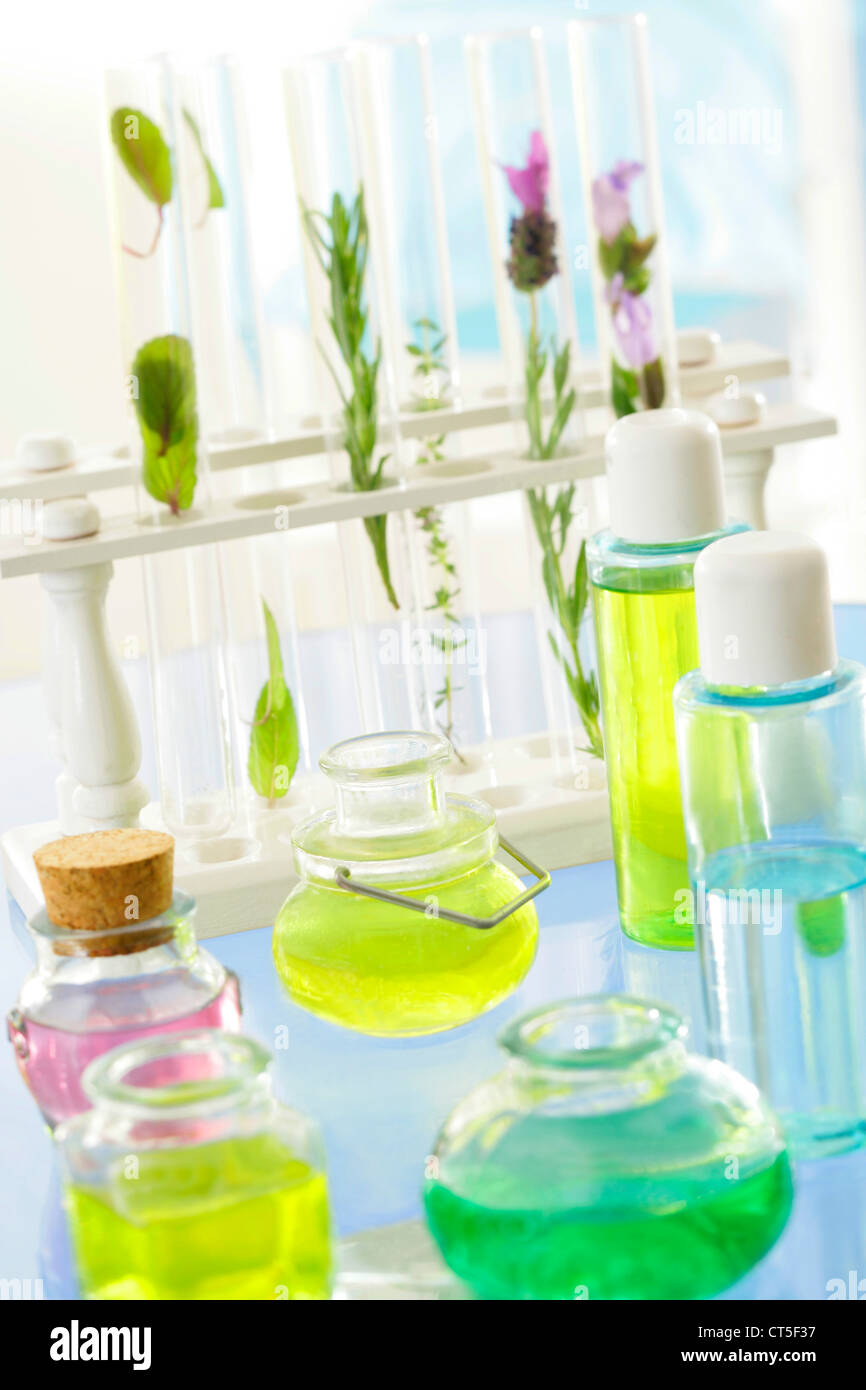 OLIO ESSENZIALE Foto Stock