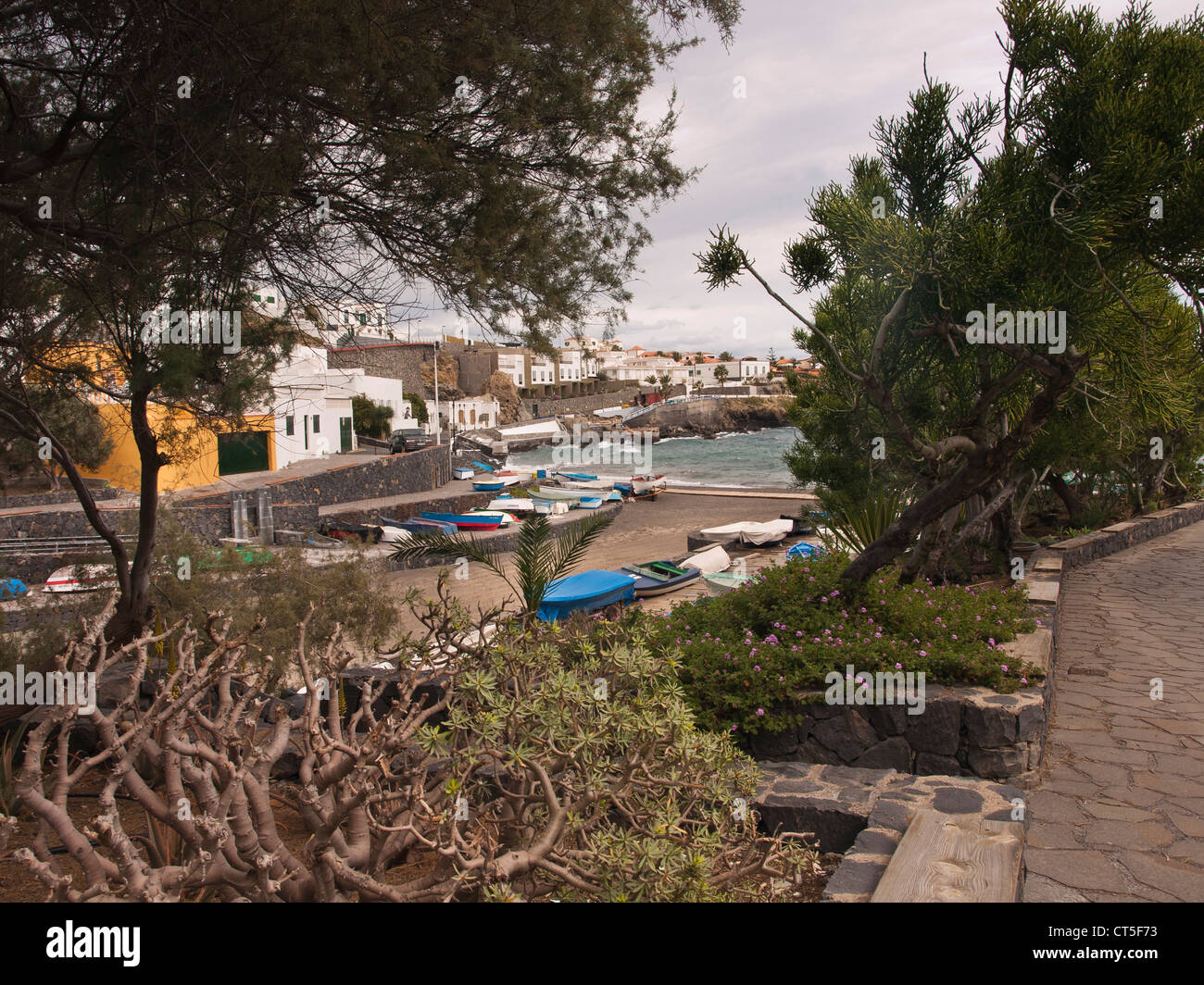 Porto di pesca Poris de Abona in Tenerife Spagna Foto Stock