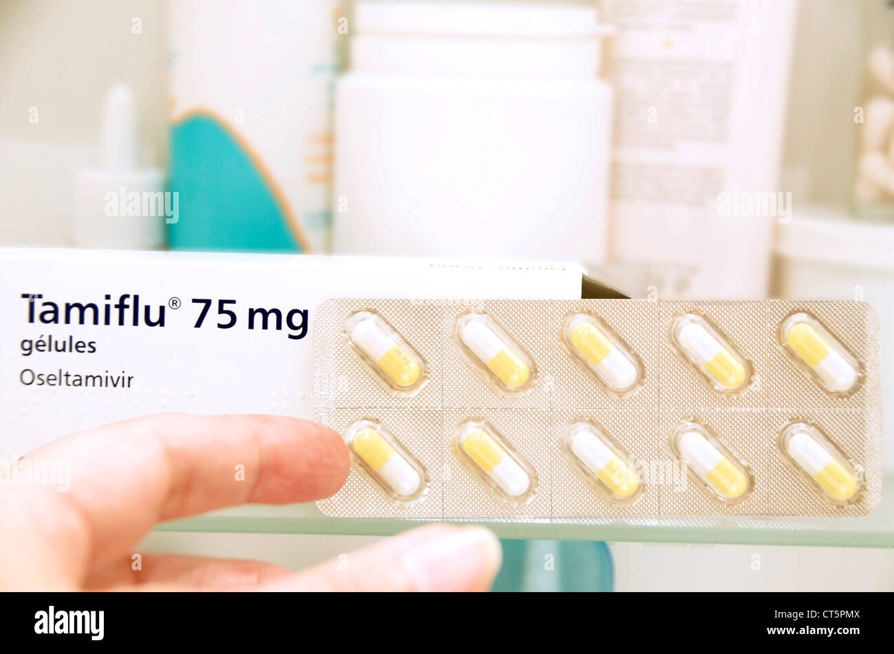 Il trattamento per l'INFLUENZA Foto Stock