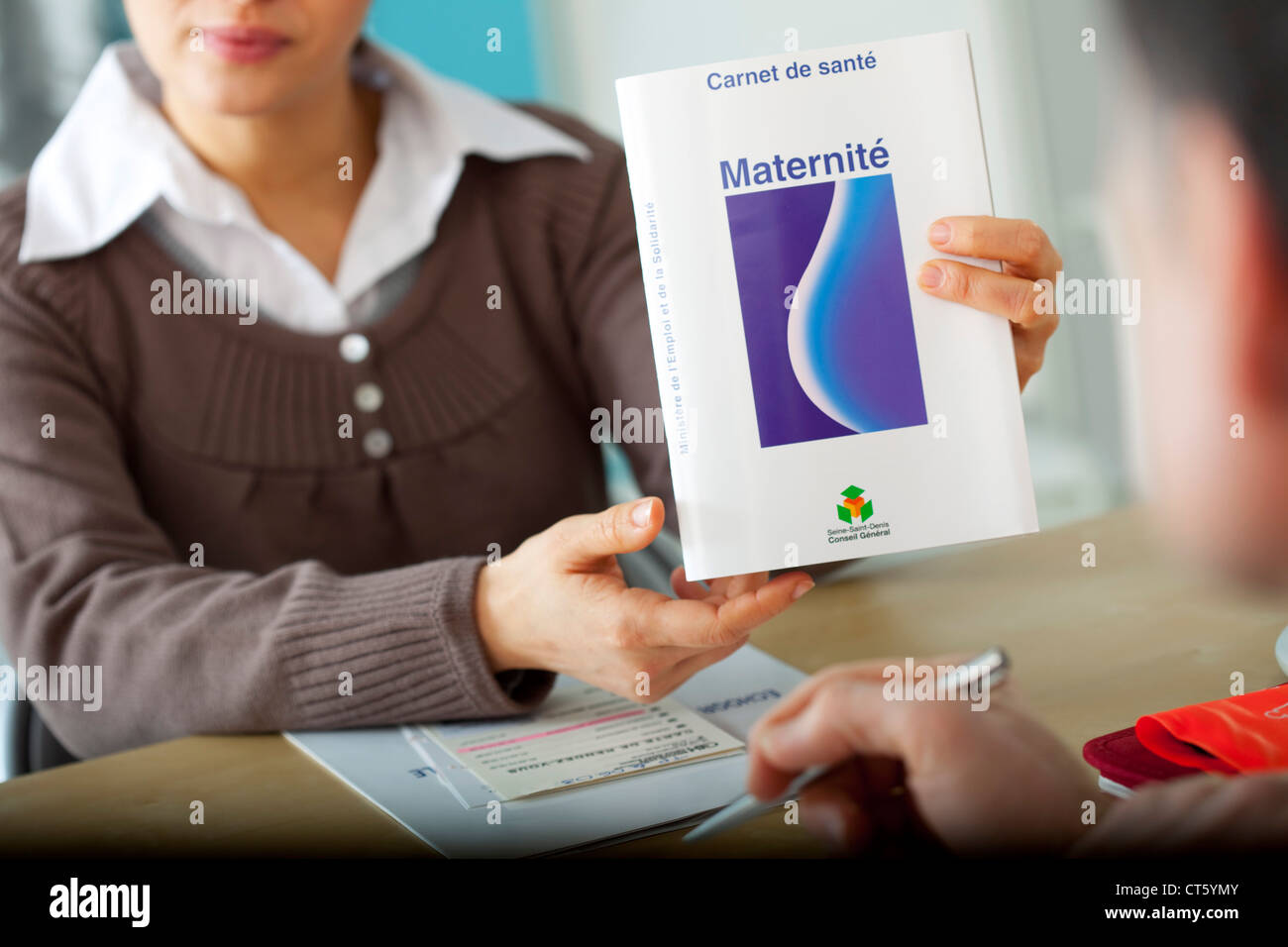 La cartella di gravidanza Foto Stock