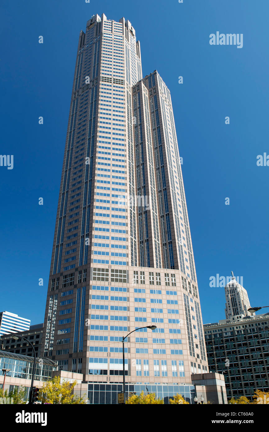 311 South Wacker Drive in Chicago. A 65 piani è il più alto edificio del mondo conosciuto soltanto dal suo indirizzo. Foto Stock