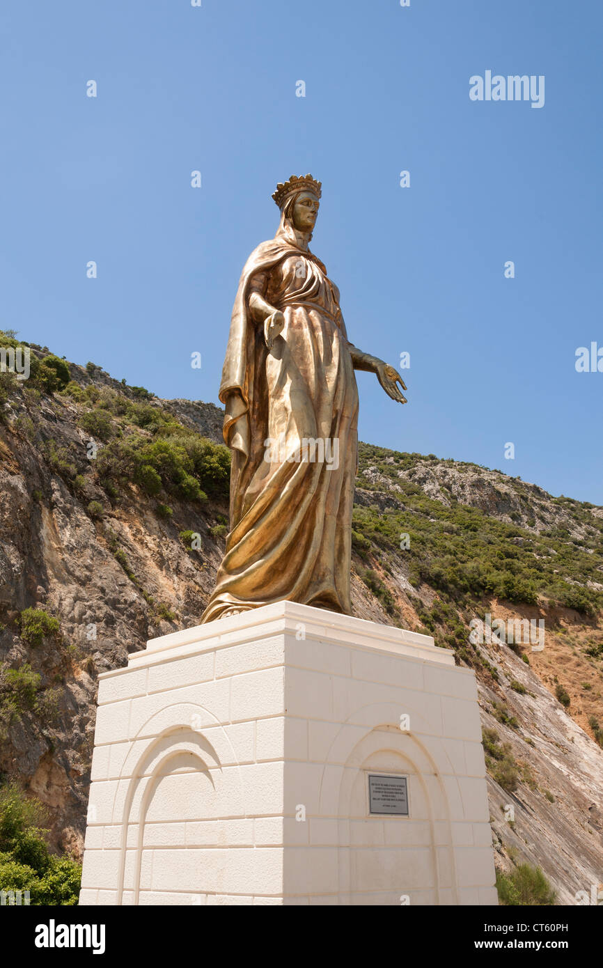 La statua della Vergine Maria, vicino alla casa della Vergine Maria, Efeso, Turchia Foto Stock