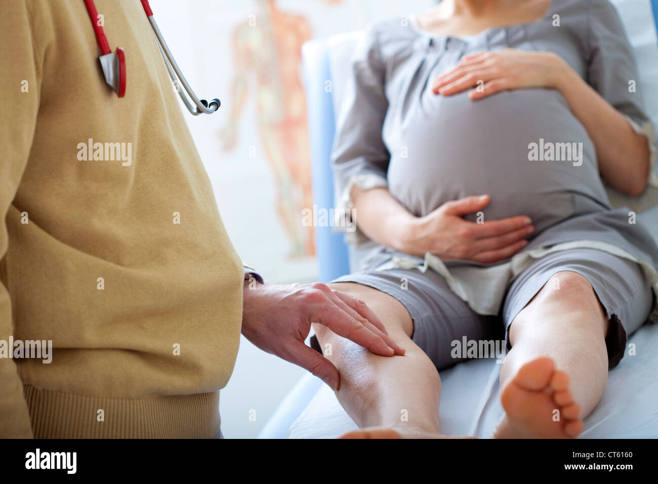 Sintomatologia gamba incinta W. Foto Stock