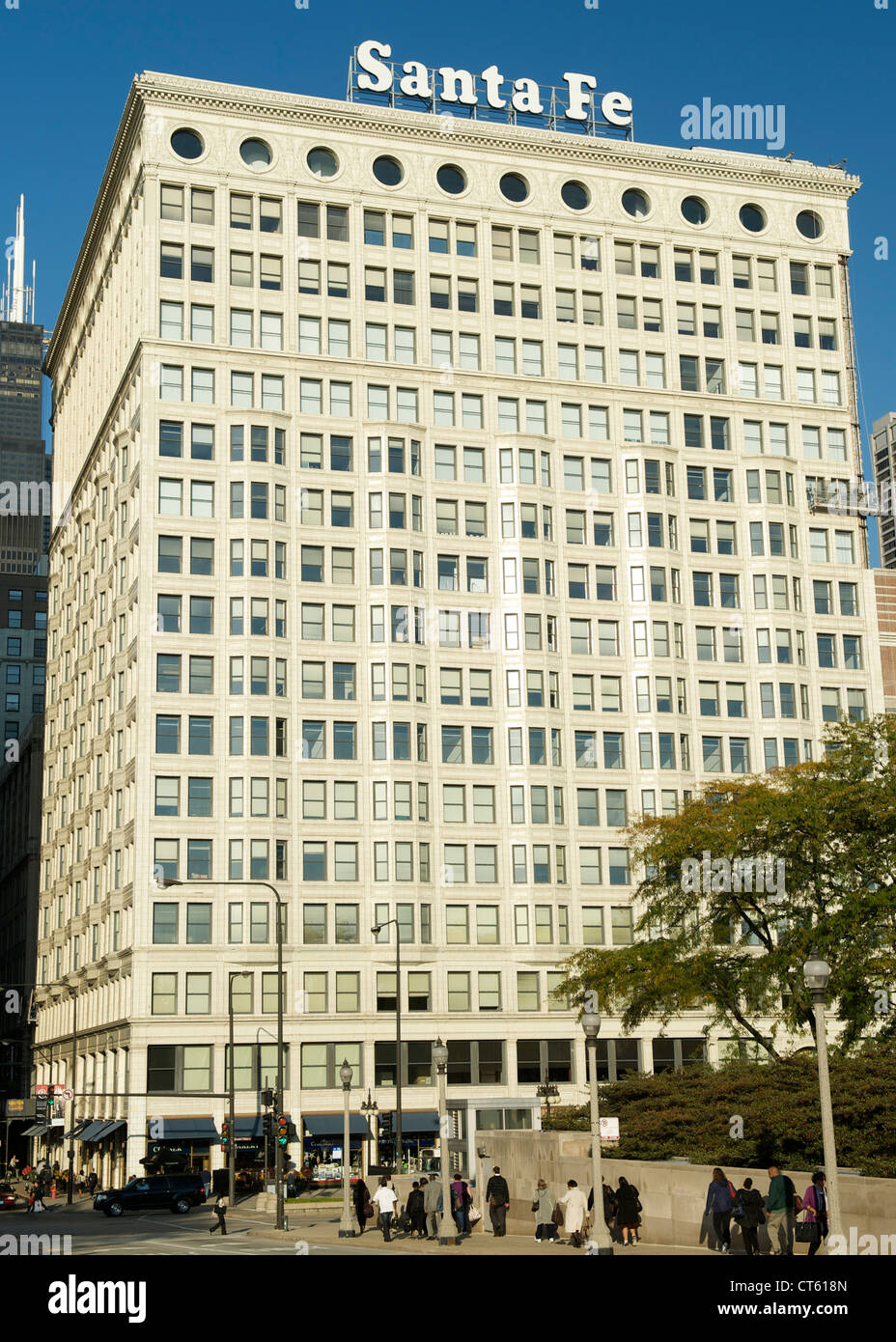 Santa Fe Building a Chicago, Illinois, Stati Uniti d'America. Foto Stock
