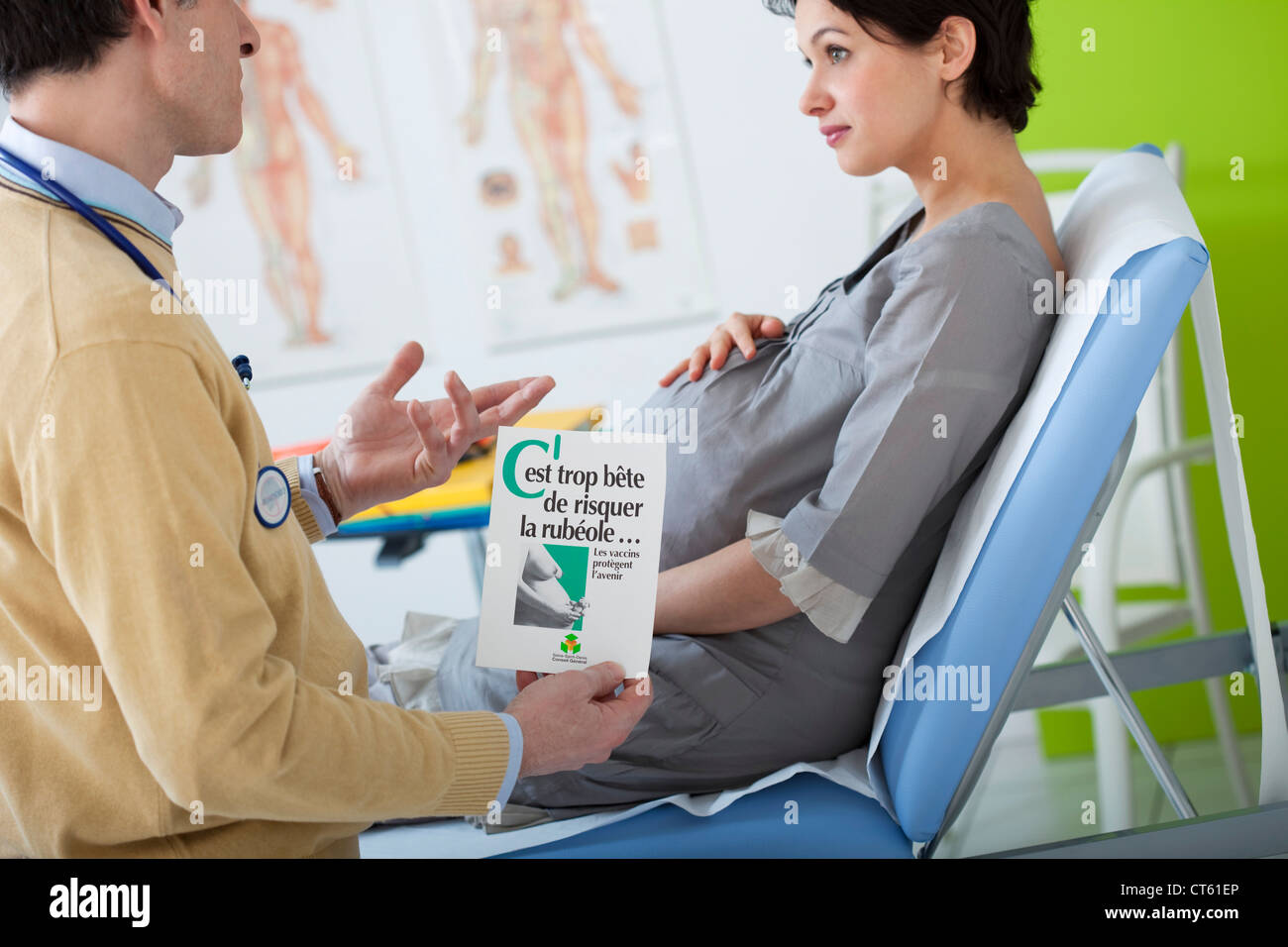 Donna incinta in consultazione Foto Stock