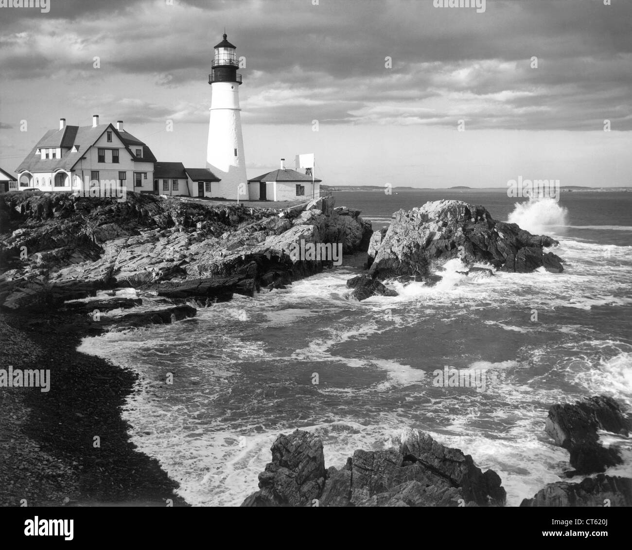 Portland Head Lighthouse, Portland, Maine Foto Stock