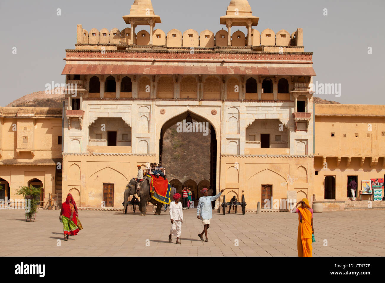 L'ingresso per l'Ambra Palace di Jaipur Foto Stock