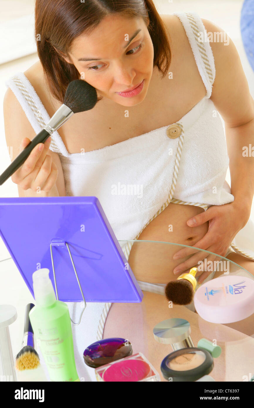 Donna incinta, compongono Foto Stock