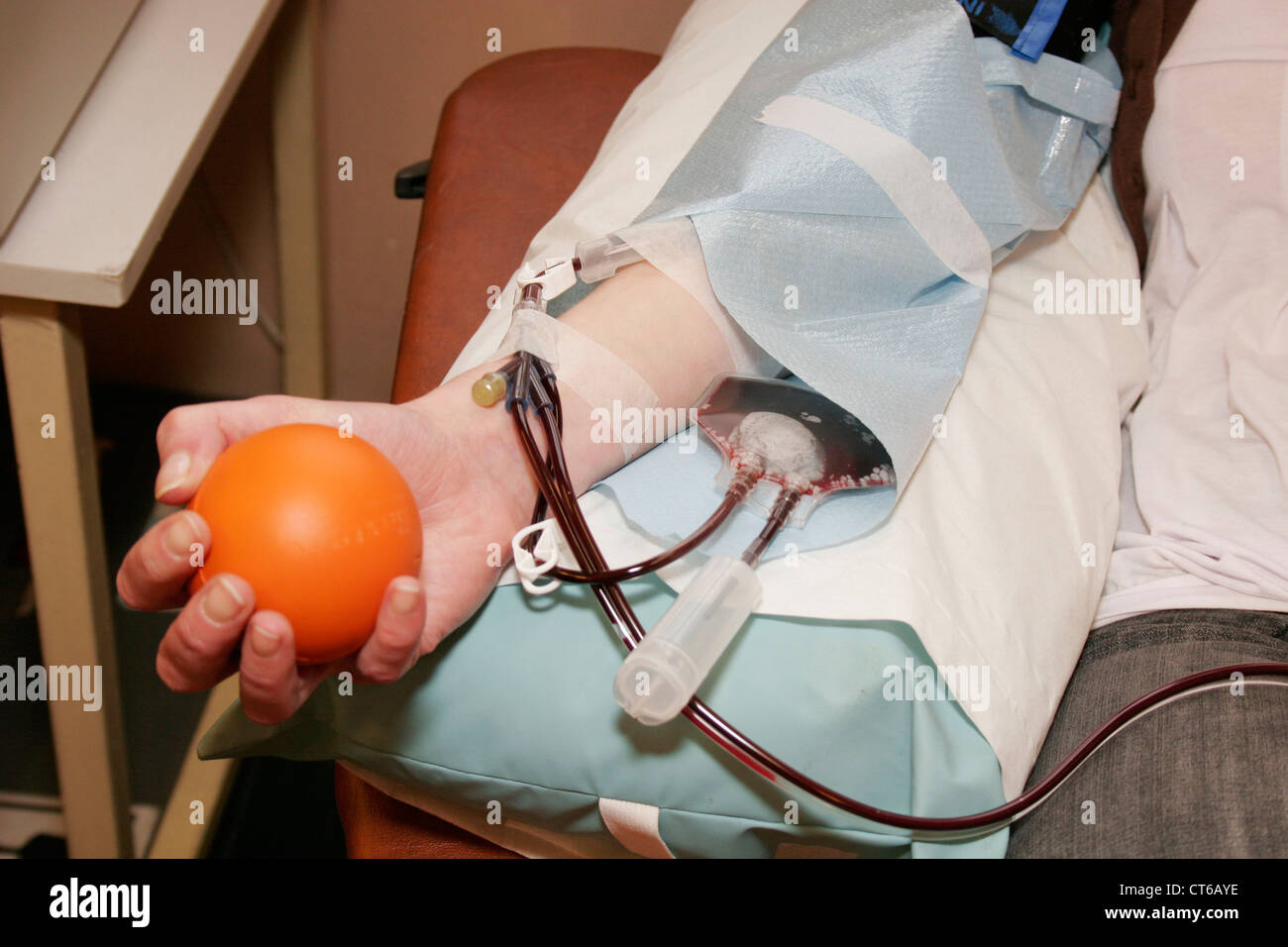 DONAZIONE DI SANGUE Foto Stock