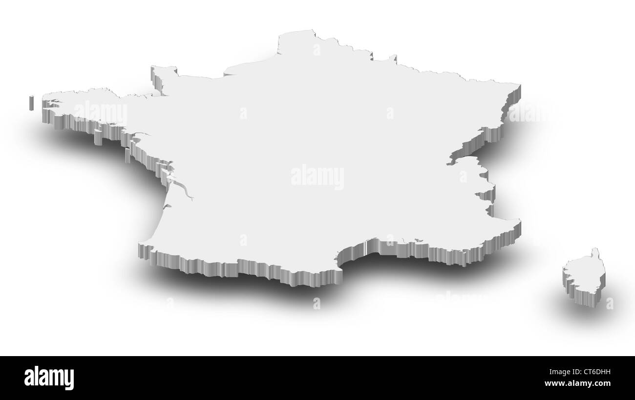 Mappa Politico della Francia con le varie regioni Foto stock - Alamy