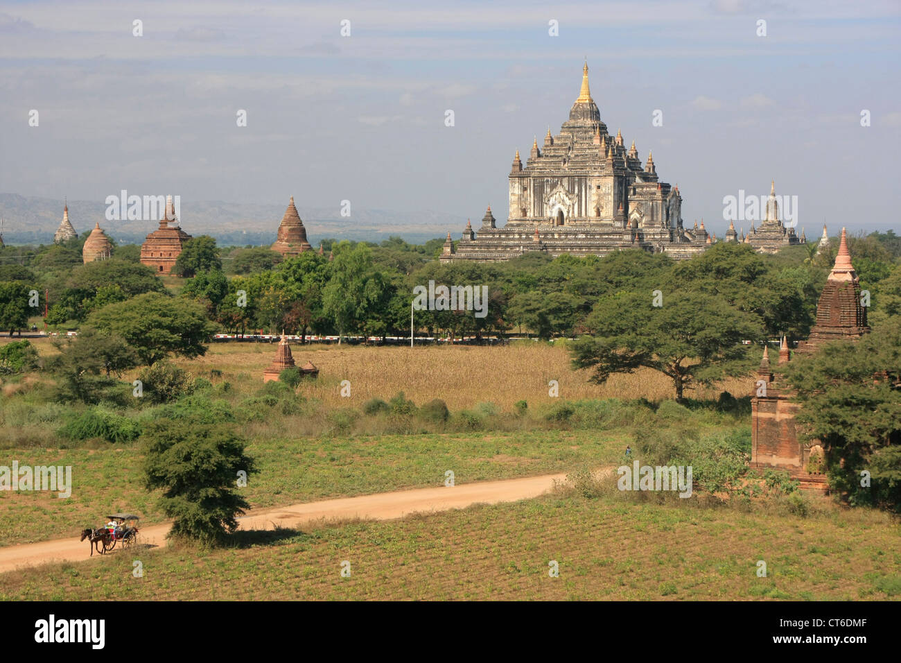 Tempio Thatbyinnyu, Bagan zona archeologica, regione di Mandalay, Myanmar, sud-est asiatico Foto Stock