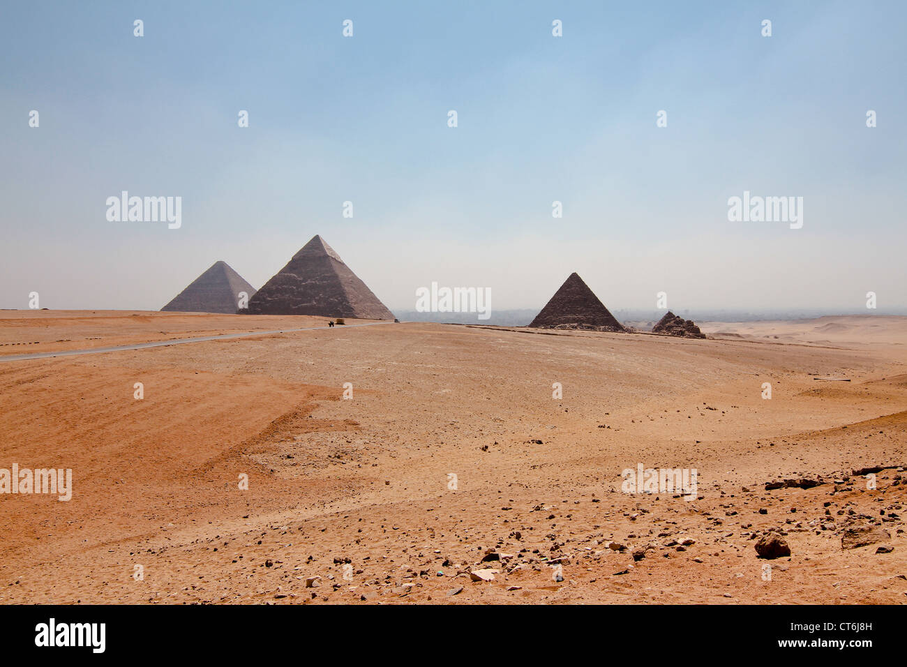 Piramidi di Giza Egitto Foto Stock