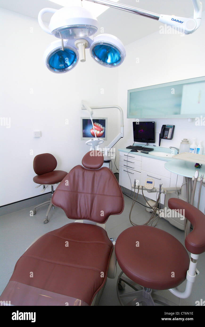 Poltrona del dentista room Foto Stock