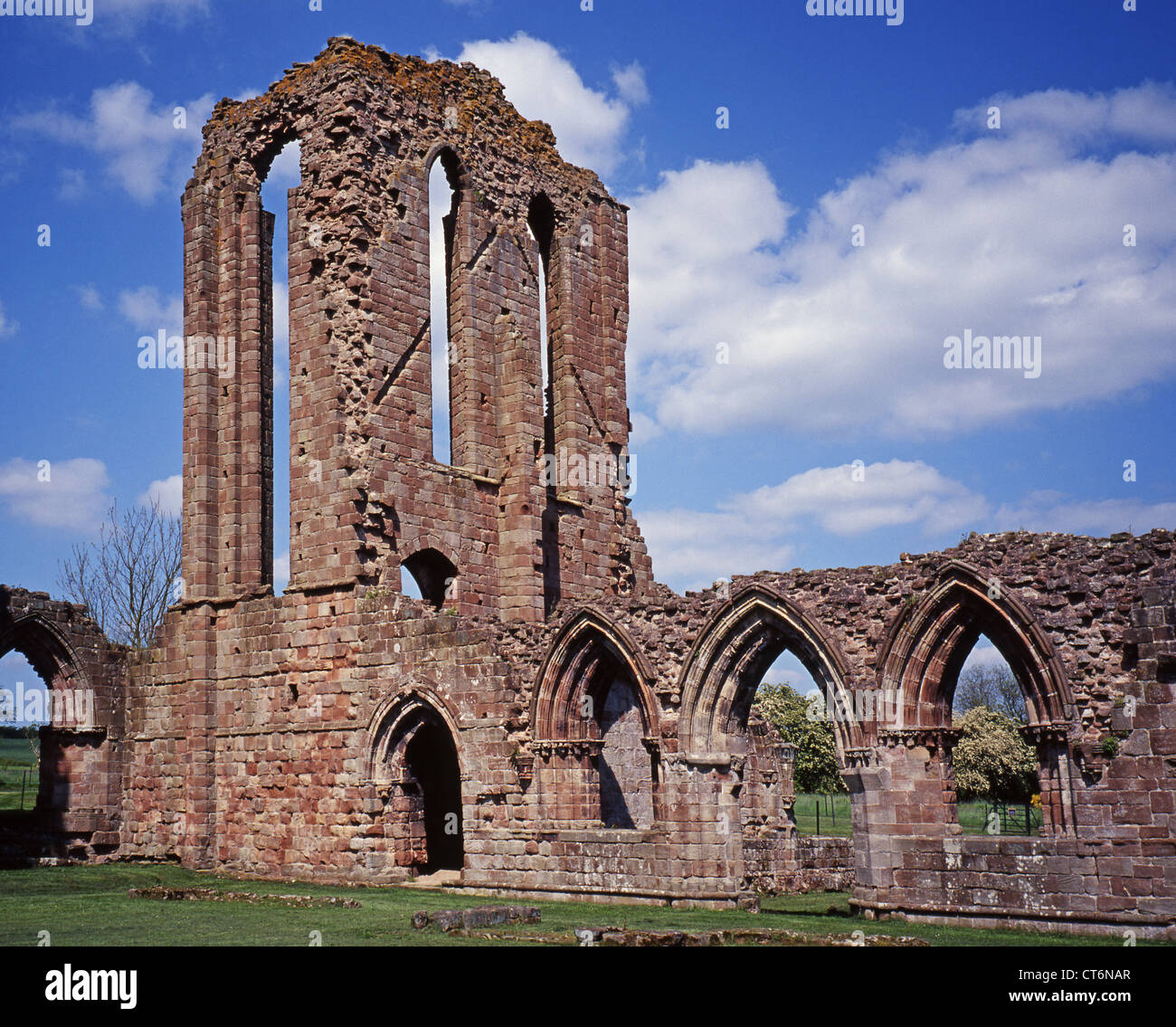 Croxden Abbey rovine, Croxden, Staffordshire, Regno Unito (12/13 secolo Ordine Cistercense) Foto Stock