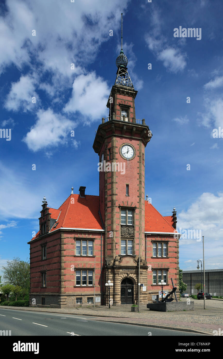 Hafenmeisterei, Altes Hafenamt im Dortmunder Hafen, Ruhrgebiet, Renania settentrionale-Vestfalia Foto Stock