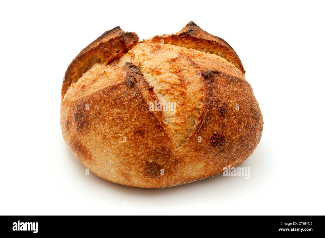Il pane fatto in casa su sfondo bianco Foto Stock