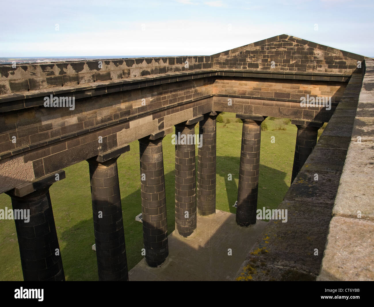 Vista dalla cima del monumento Penshaw Sunderland Tyne and Wear England Regno Unito Foto Stock