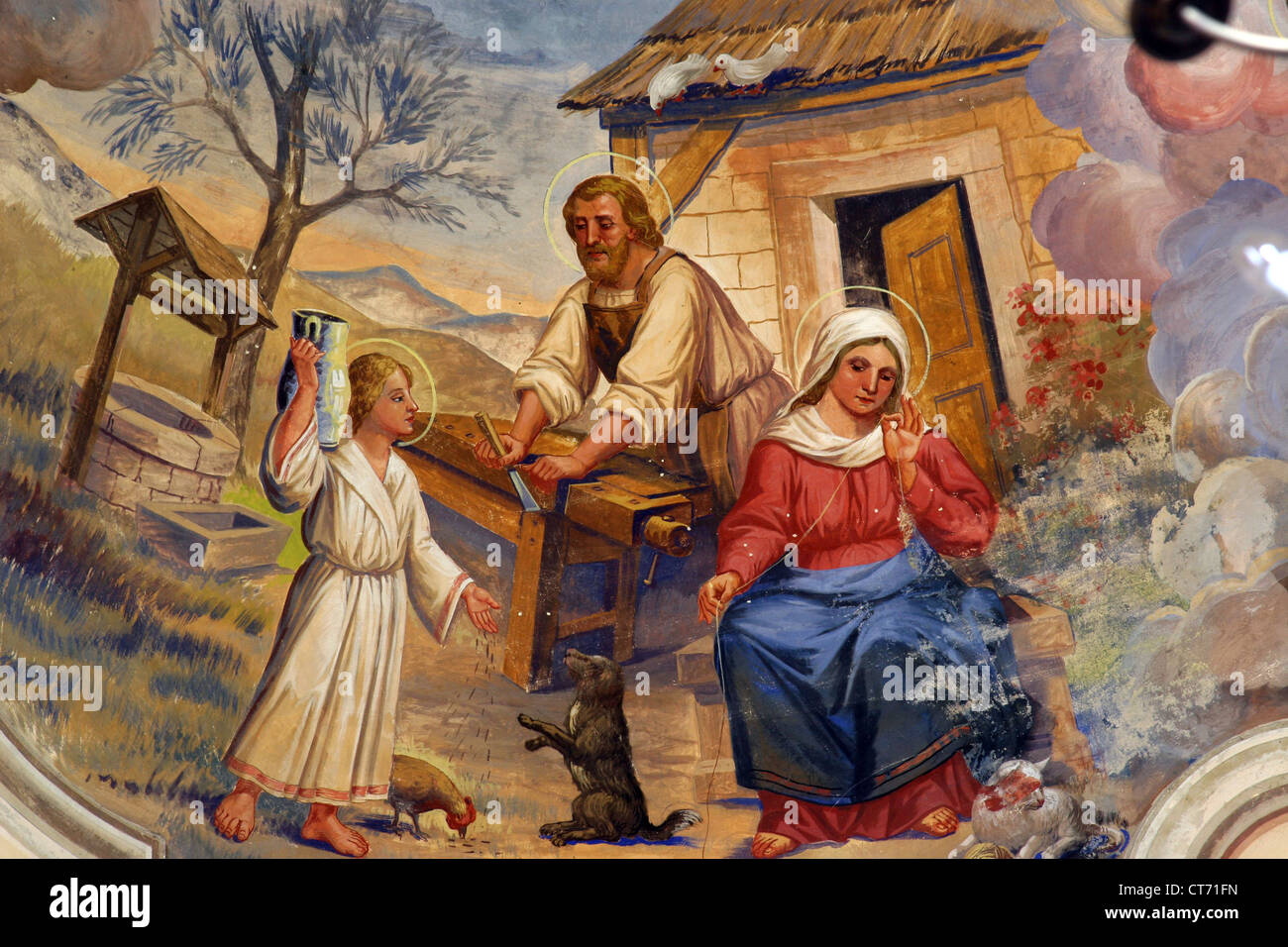 La pittura sacra famiglia immagini e fotografie stock ad alta