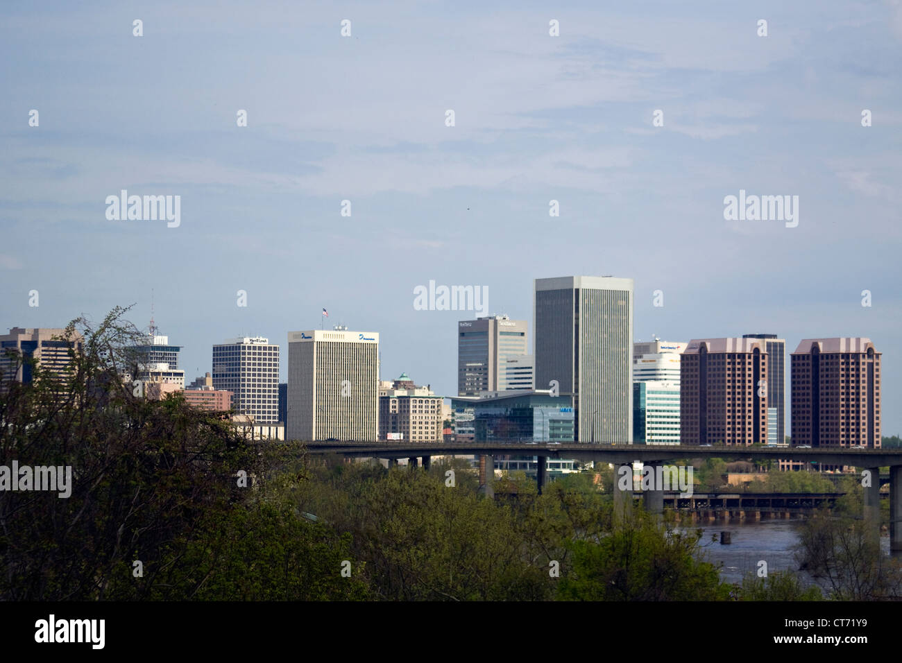 Skyline, cityscape di Richmond Virginia. Foto Stock