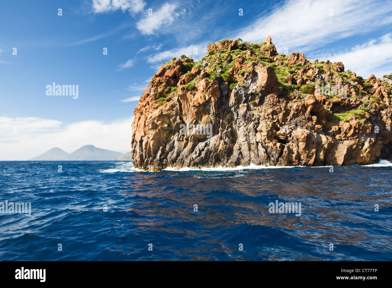 Isole Eolie o Lipari e Vulcano, Mar Tirreno, Sicilia, Italia Foto Stock