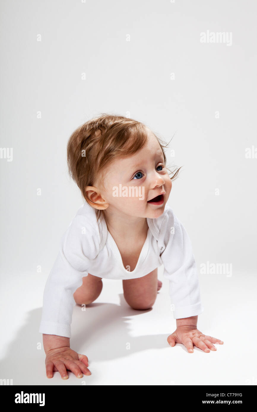 Baby girl gattona Foto Stock