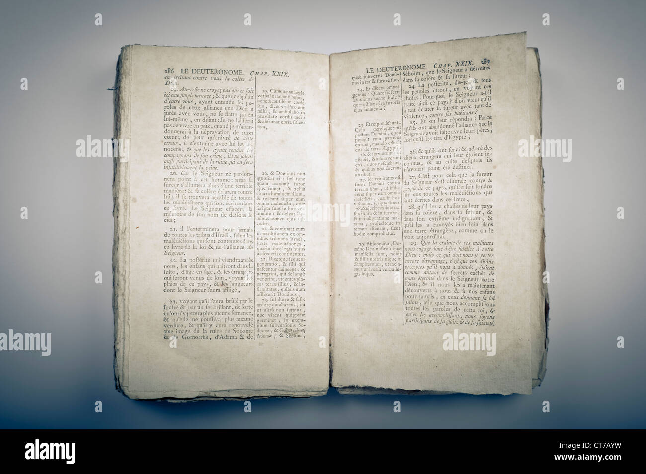 Francese antico e la Bibbia latina dal XVIII secolo Foto Stock