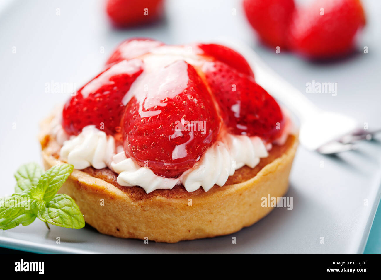 torta di fragole Foto Stock