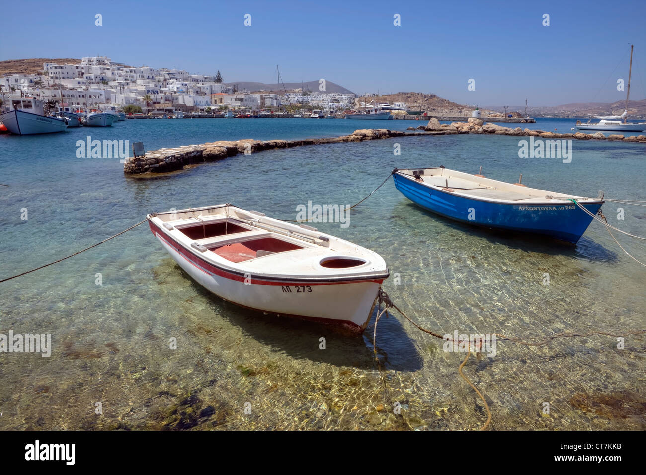 Porto di pesca di Naoussa, Paros, Grecia Foto Stock