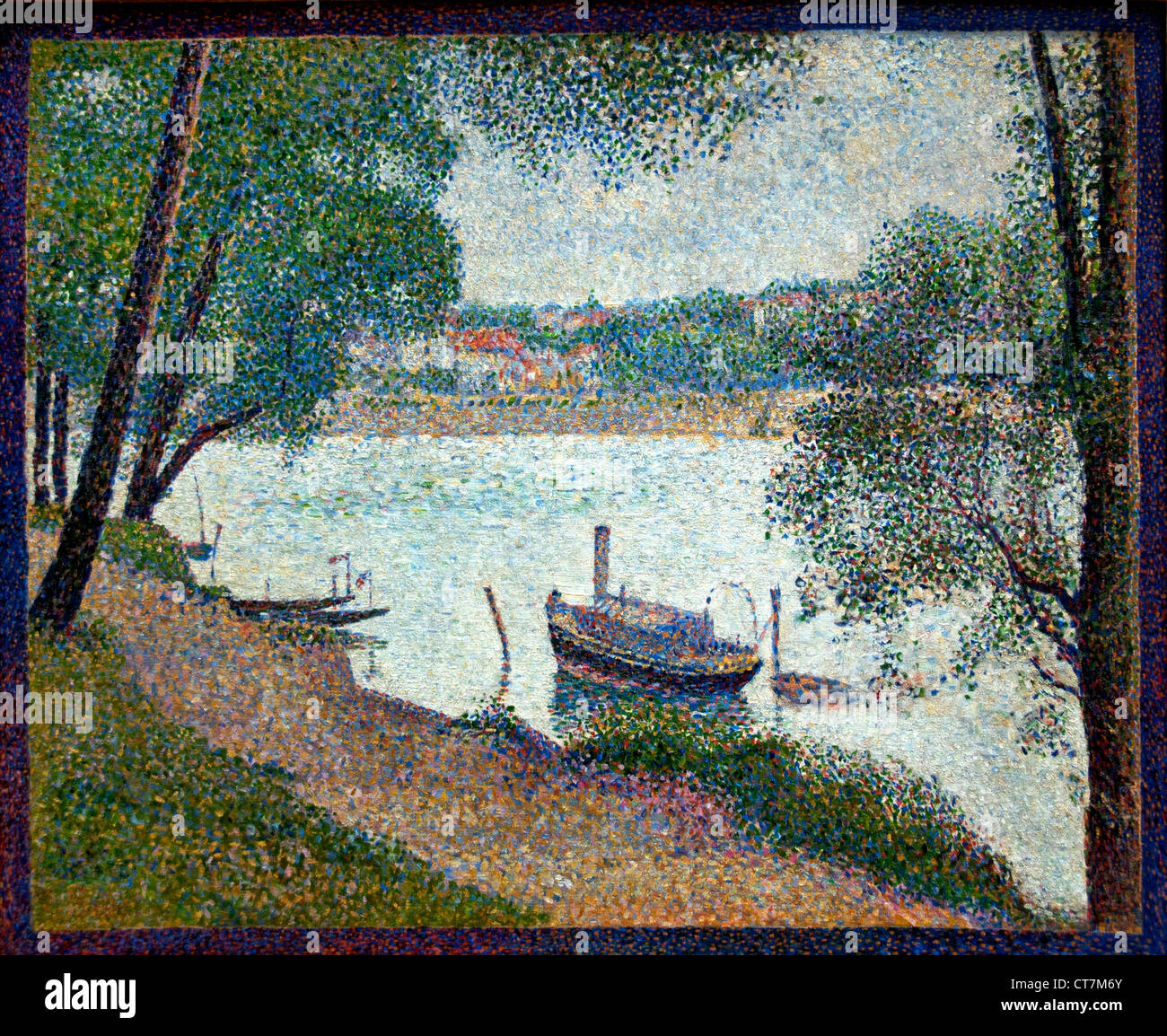 Tempo grigio Grande Jatte 1886 Georges Seurat 1859 -1891 Francia - Francese Foto Stock