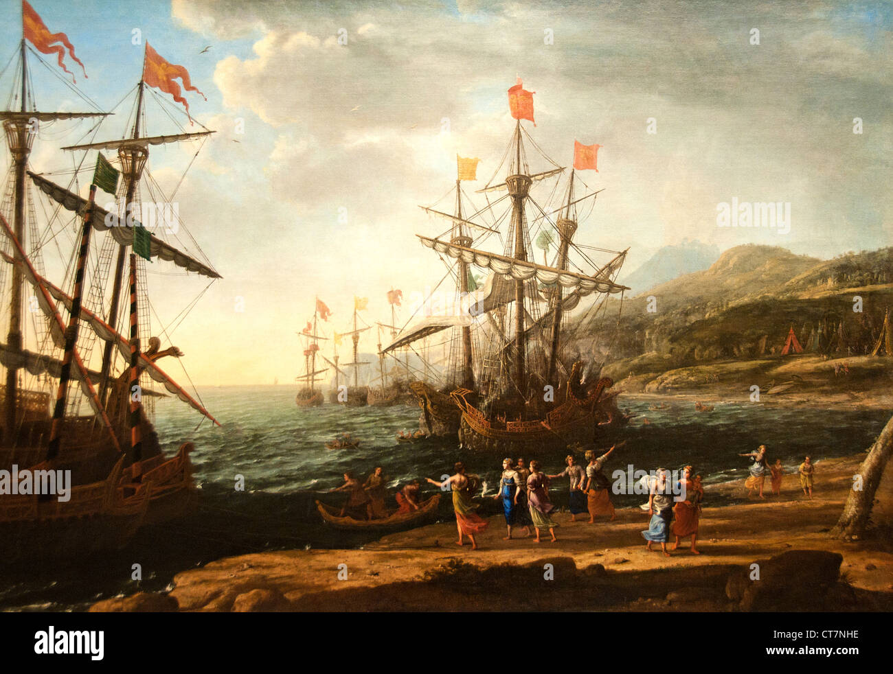 Il Trojan donne dare fuoco alle loro flotte 1643 Claude Lorrain - Claude Gellée 1604/1605-1682) Francia - Francese Foto Stock
