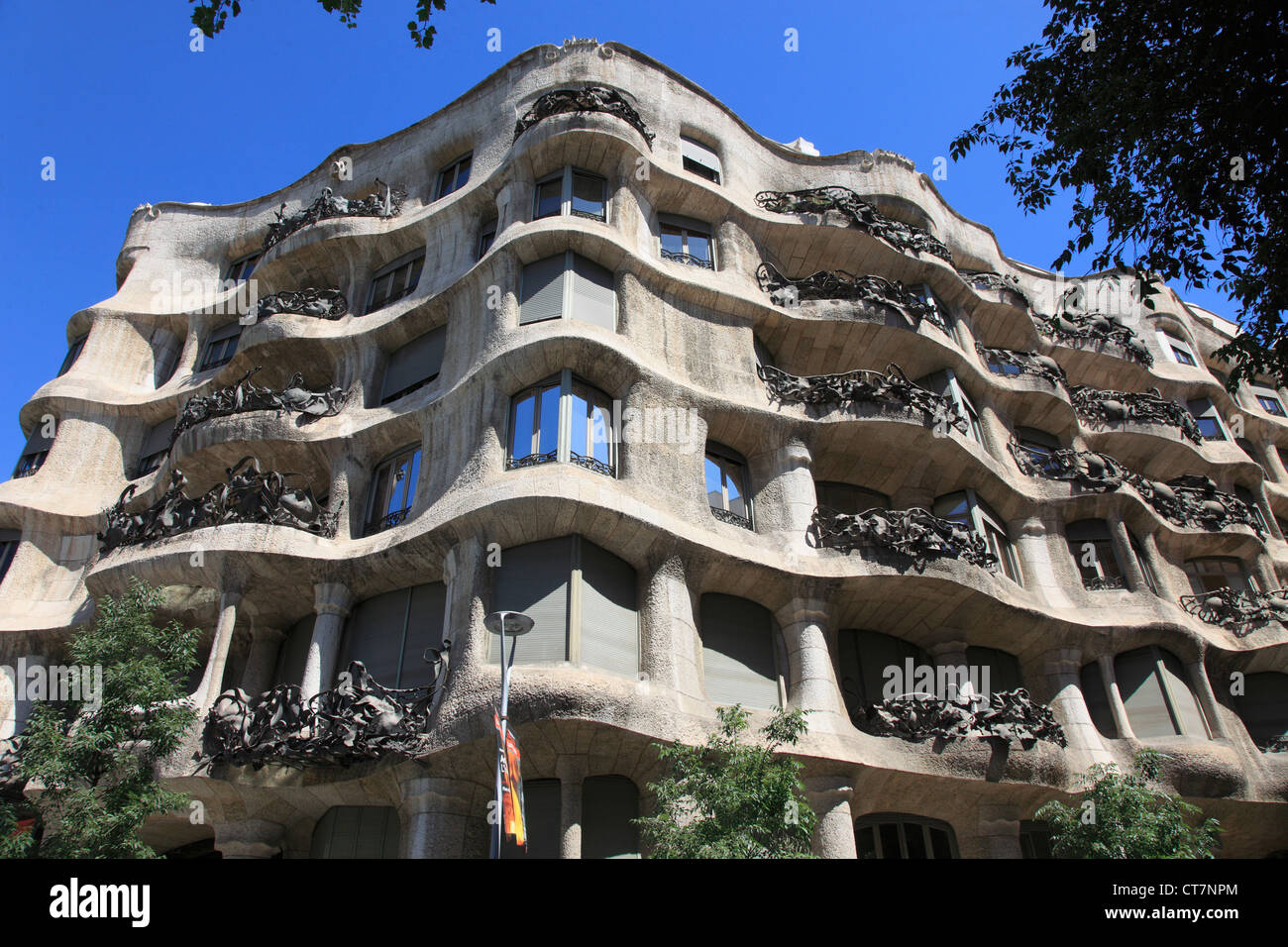 In Spagna, in Catalogna, Barcellona, Casa Mila, La Pedrera, architettura modernista, Foto Stock