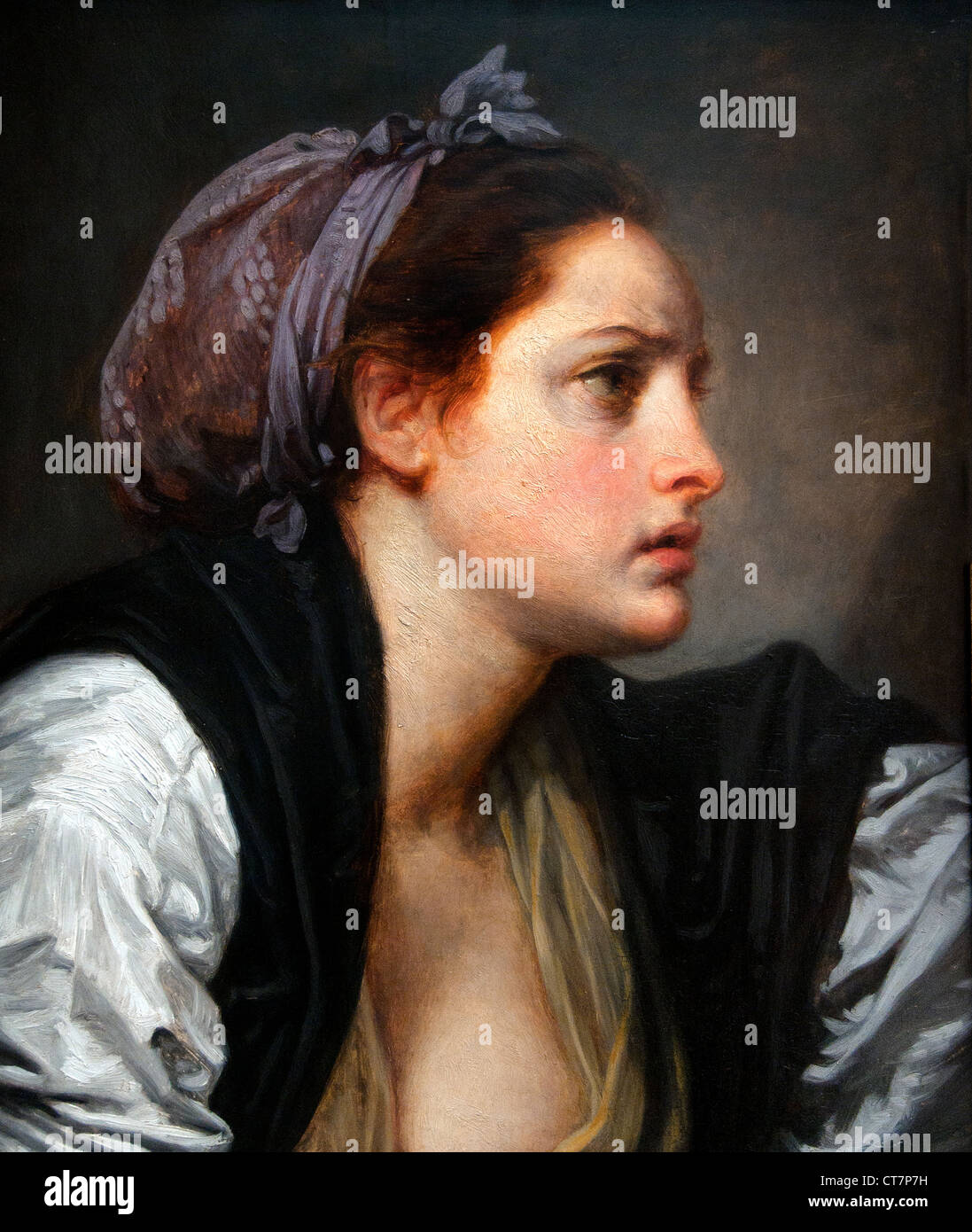 Studio Testa di donna Jean Baptiste Greuze francese 1725-1805 Parigi Francia Foto Stock