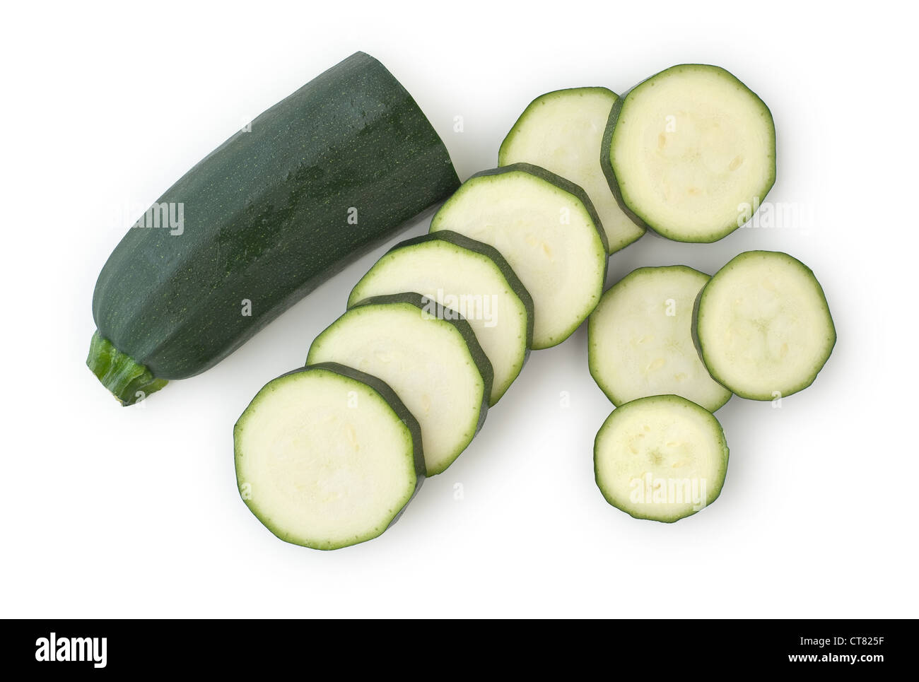 Le fette di zucchine come un sano e nutriente Foto Stock