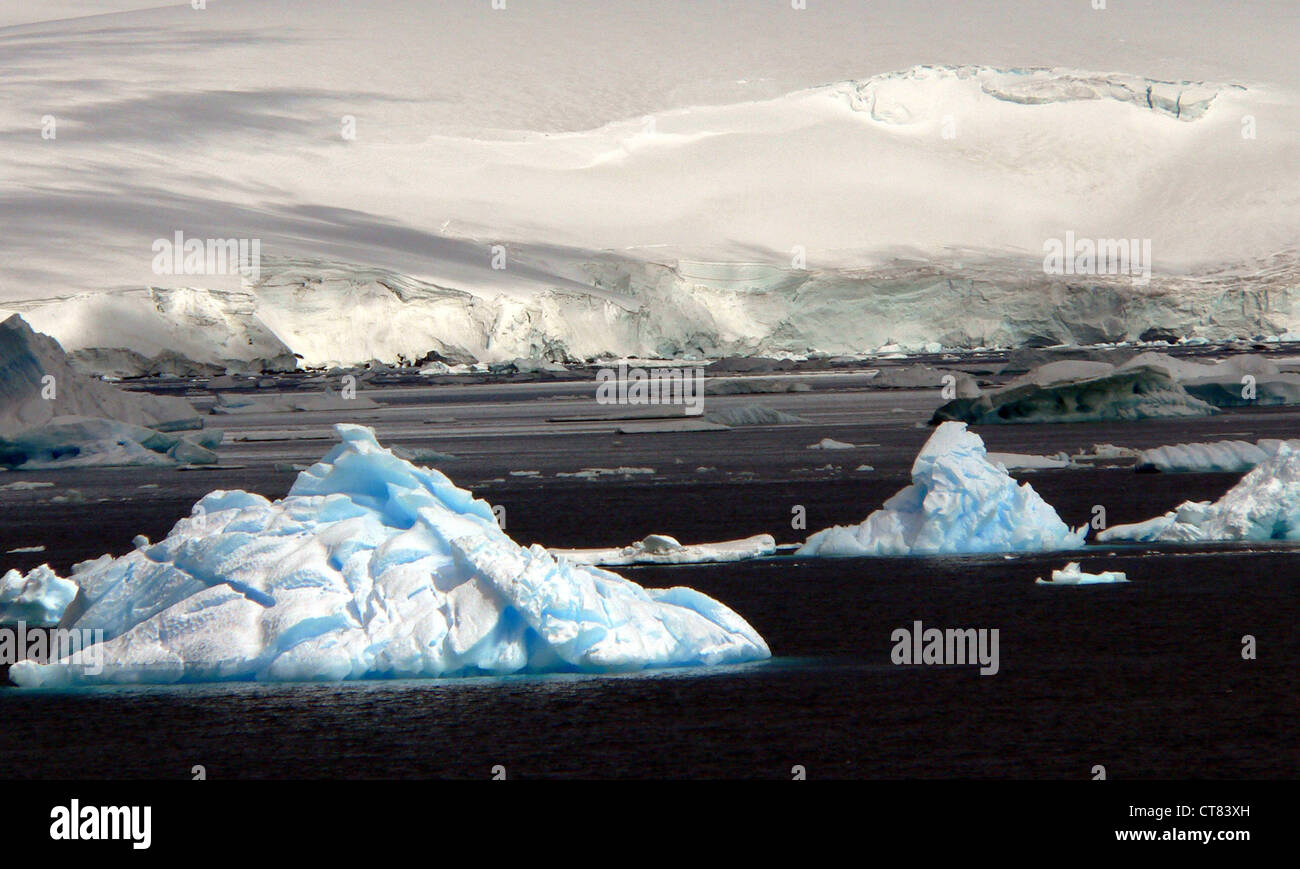 Antartico rocce e ghiacciai Foto Stock