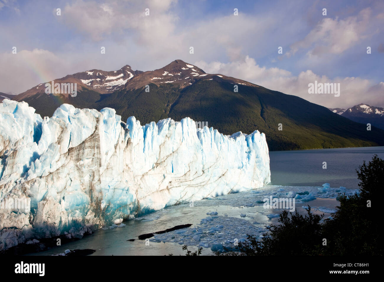 Parete di rottura del Glaciar Perito Moreno Foto Stock