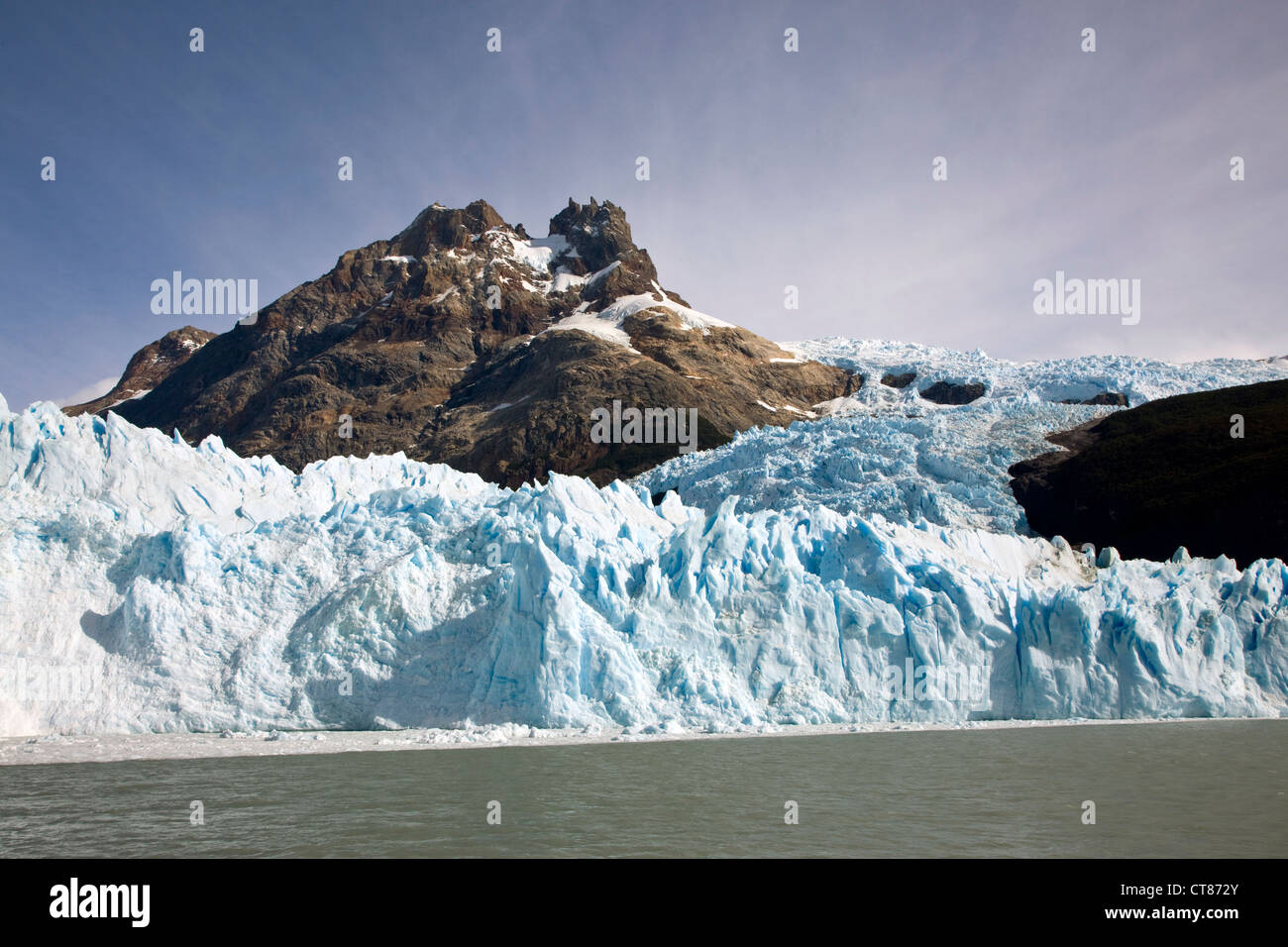Glaciar Spegazzini dal brazo Spegazzini nel Lago Argentino Foto Stock