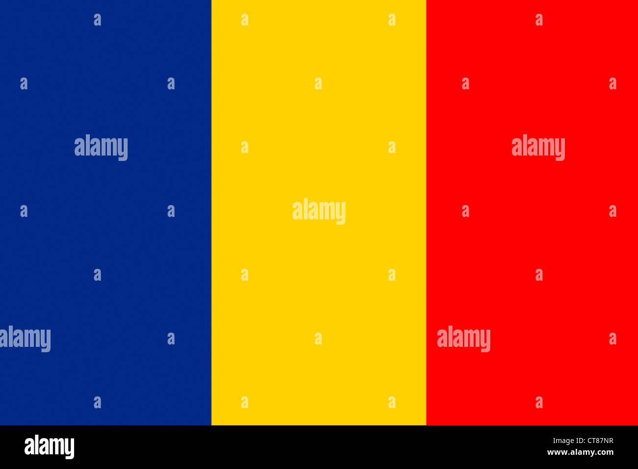 Bandiera nazionale della Romania. Foto Stock