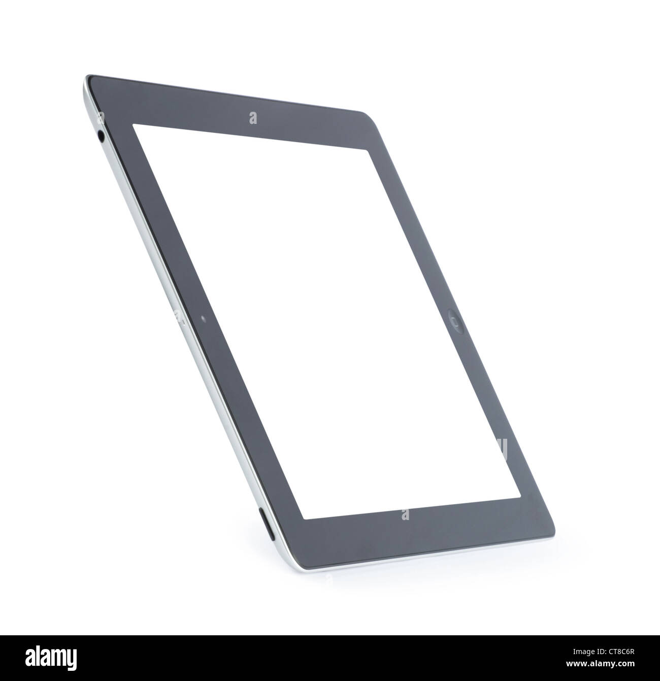Touch screen tablet Pc con schermo vuoto isolato su bianco Foto Stock