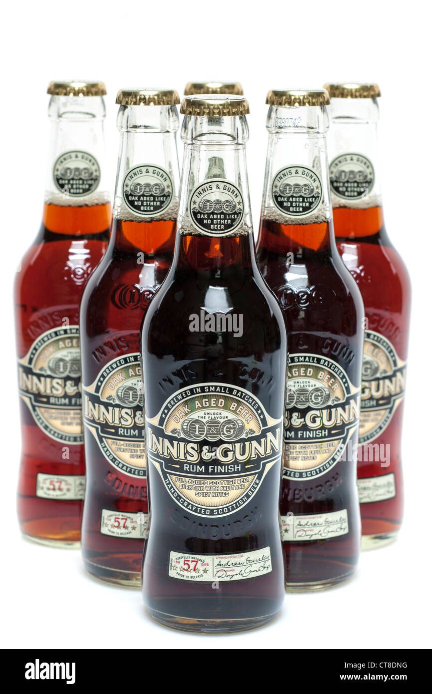 Bottiglie di Rum finish Innis e Gunn birra Scozzese Foto Stock
