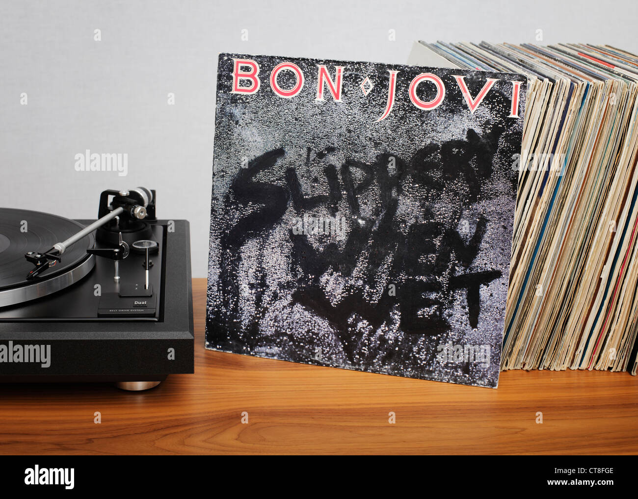 Slippery When Wet è il terzo album in studio di Bon Jovi. Foto Stock